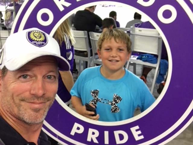 Orlando Pride with Logan Newell and Son